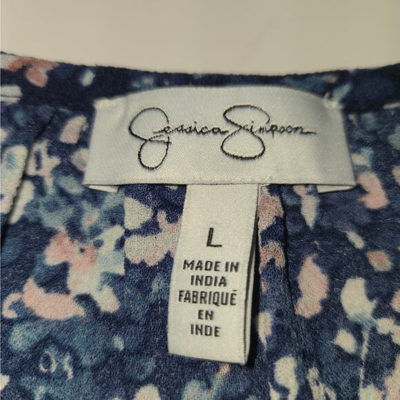 Jessica Simpson Womens Large Top Ditsy Floral Lightweight Flowy Cottagecore - Picture 2 of 11